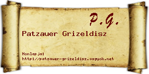 Patzauer Grizeldisz névjegykártya